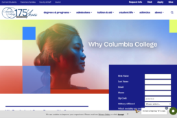 Columbia College Website Review - Why Columbia admissions page